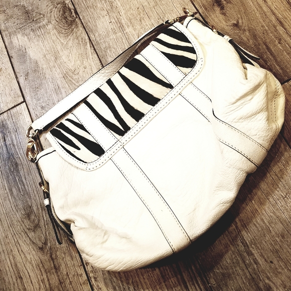 Antonio Melani leather handbag white and black - Picture 5 of 7